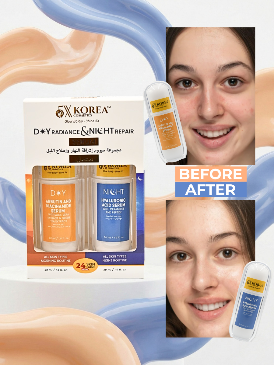 Day Radiance & Night Repair Serum Set – Brightening & Overnight Repair Duo